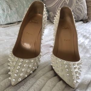 White Christian Louboutin